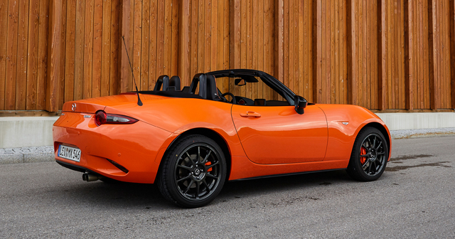 To commemorate its 30th anniversary, Mazda offered a flashy special limited-edition Mazda MX-5 Miata in Racing Orange.