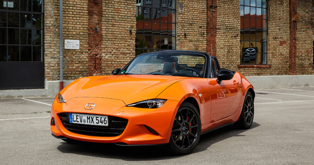 To commemorate its 30th anniversary, Mazda offered a flashy special limited-edition Mazda MX-5 Miata in Racing Orange.